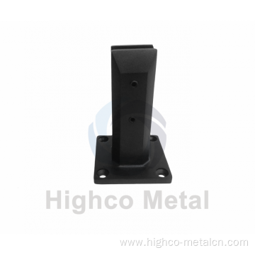 Black Coated Square Glass Fencing Railing Balustrade Spigot